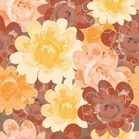 Floral seamless patternのイラスト素材