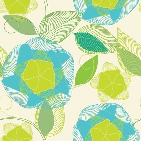 Abstract flower seamless pattern backgroundのイラスト素材