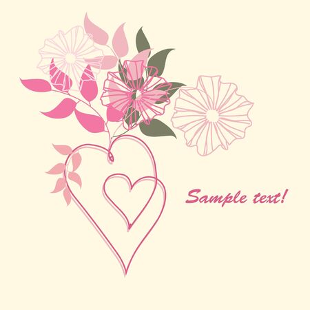 Romantic floral backgroundsのイラスト素材