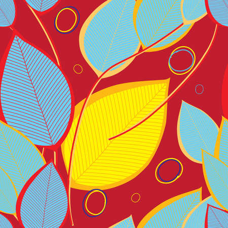 Abstract foliage seamless pattern backgroundのイラスト素材