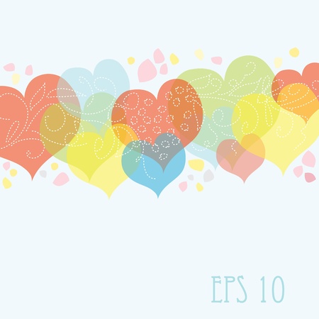 Vintage card with a heart end flowerのイラスト素材