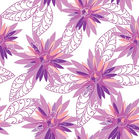Abstract flower seamless pattern backgroundのイラスト素材