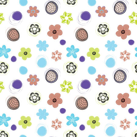 Abstract flower seamless pattern backgroundのイラスト素材
