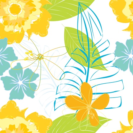 Abstract flower seamless pattern backgroundのイラスト素材