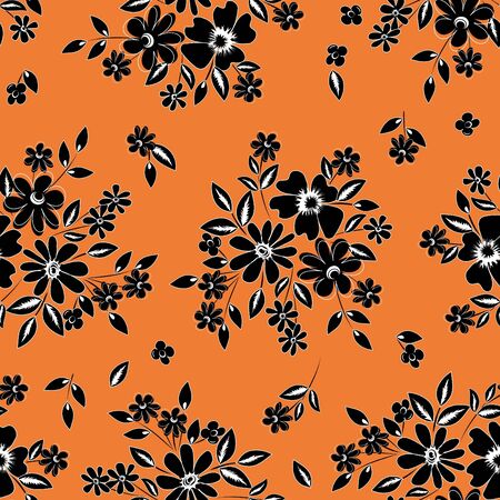 Abstract flower seamless pattern backgroundのイラスト素材