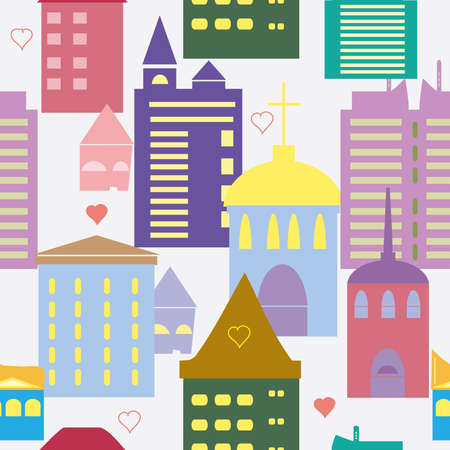 Urban landscape backgroundのイラスト素材