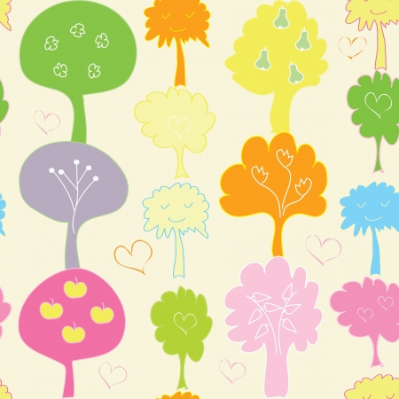 Abstract tree seamless pattern backgroundのイラスト素材