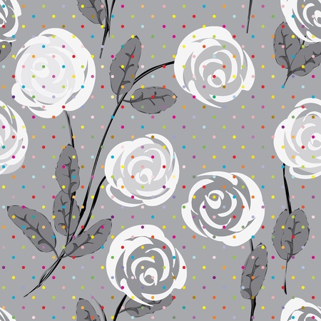 Abstract flower seamless pattern backgroundのイラスト素材