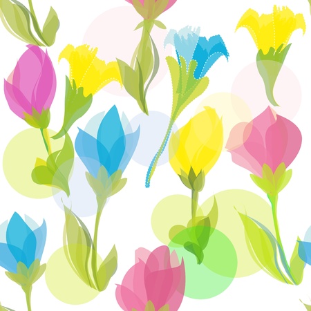 Abstract flower seamless pattern backgroundのイラスト素材