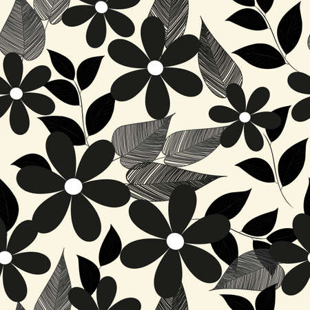 Abstract flower seamless pattern backgroundのイラスト素材