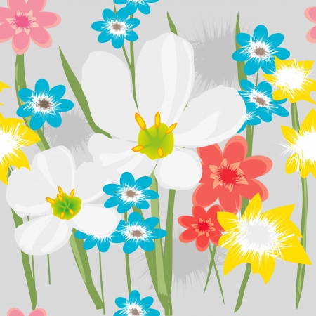 Abstract flower seamless pattern backgroundのイラスト素材