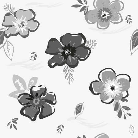 Abstract flower seamless pattern backgroundのイラスト素材