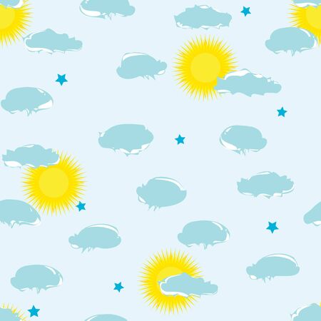 Clouds with blue sky end sunのイラスト素材