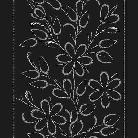 Abstract vertical flower seamless pattern backgroundのイラスト素材