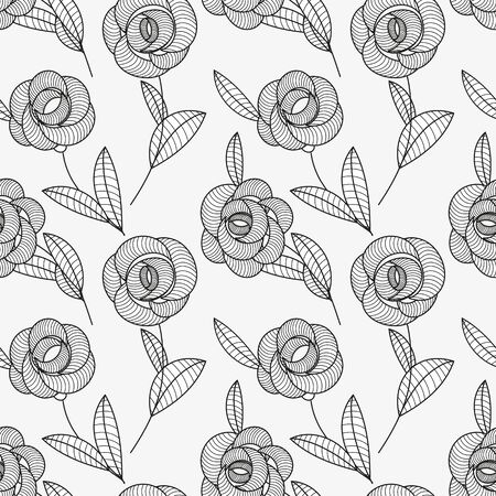 Abstract flower seamless pattern backgroundのイラスト素材