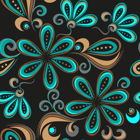 Abstract flower seamless pattern backgroundのイラスト素材