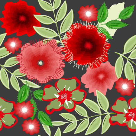 Abstract flower seamless pattern backgroundのイラスト素材