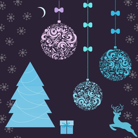 Background with a Christmas trees.のイラスト素材