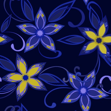 Abstract flower seamless pattern backgroundのイラスト素材
