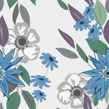 Abstract flower seamless pattern backgroundのイラスト素材