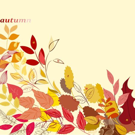 Abstract autumn  leaf background. Banner.のイラスト素材