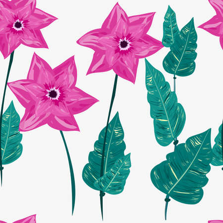 Seamless pattern background with flowersのイラスト素材