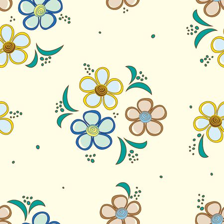 Floral seamless pattern backgroundのイラスト素材