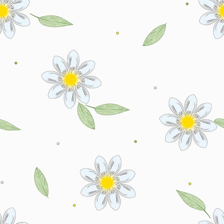 Abstract flower seamless pattern background.のイラスト素材