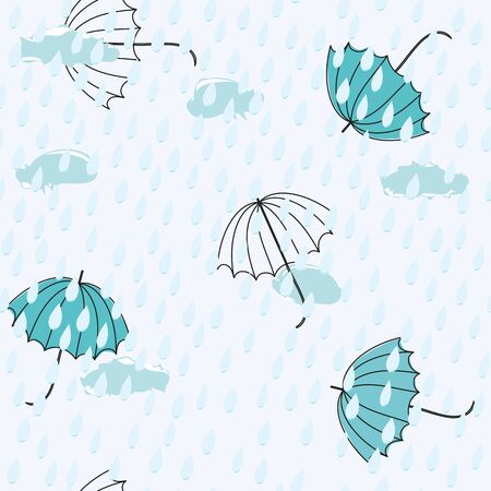 Abstract umbrellas seamless pattern background.のイラスト素材