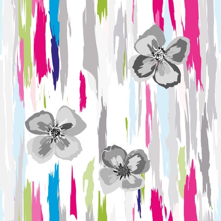 Abstract flower seamless pattern backgroundのイラスト素材