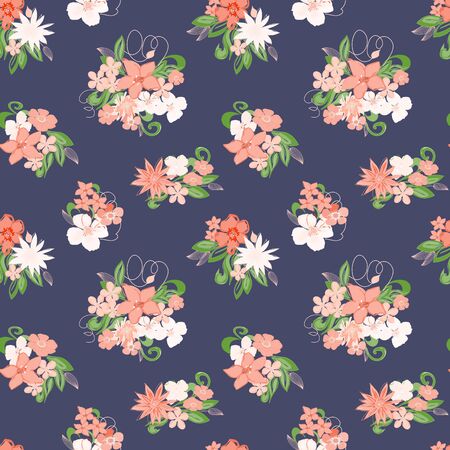 Abstract flower seamless pattern backgroundのイラスト素材