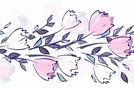 Abstract flower seamless pattern backgroundのイラスト素材