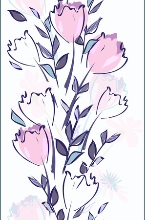 Abstract flower seamless pattern backgroundのイラスト素材