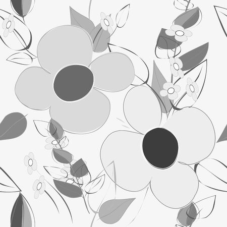 Abstract flower seamless pattern backgroundのイラスト素材