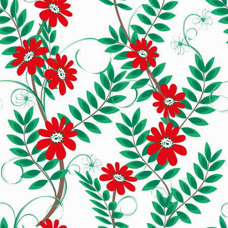 Abstract flower seamless pattern backgroundのイラスト素材