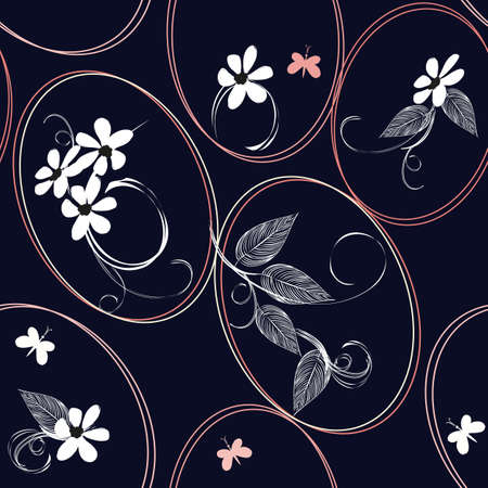 Abstract flower seamless pattern backgroundのイラスト素材