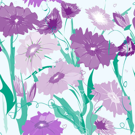 Abstract flower seamless pattern backgroundのイラスト素材