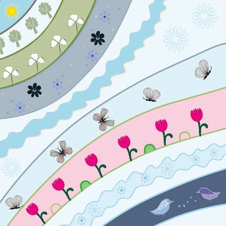 Abstract nature background. Concept card.のイラスト素材