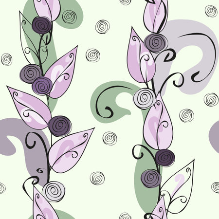 Abstract flower seamless pattern backgroundのイラスト素材