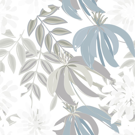 Abstract flower seamless pattern backgroundのイラスト素材