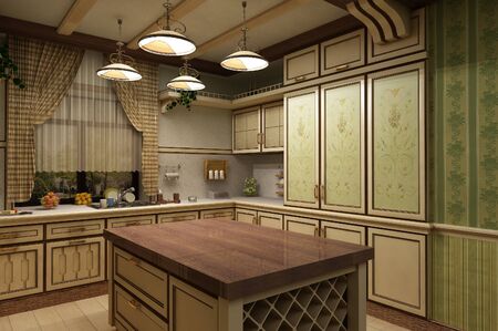 The cuisine in the rustic-style 3-Dの写真素材