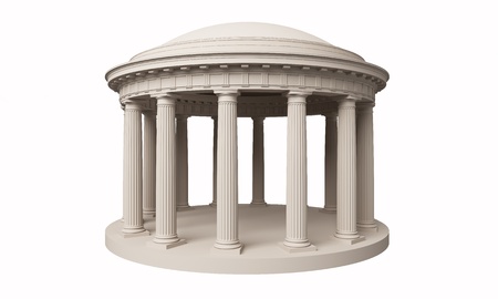 Rotunda classic, Doric order on  white backgroundの写真素材