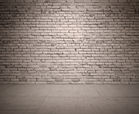  	brick wall   concrete floor の写真素材