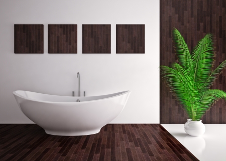 Modern interior  bathroom in house, apartmentの写真素材