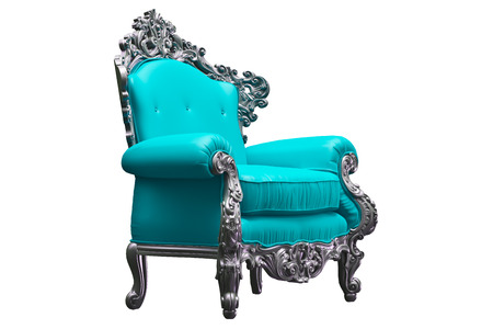 Baroque armchair with tpink worker strikesの写真素材