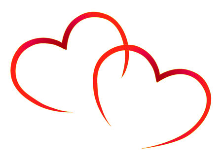 Abstract Red Hearts . vector illustrationのイラスト素材
