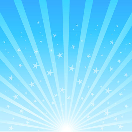 background of blue luminous rays with starsのイラスト素材