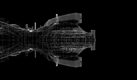  bike, motorcycle,  3D model body structure, wire modelの写真素材