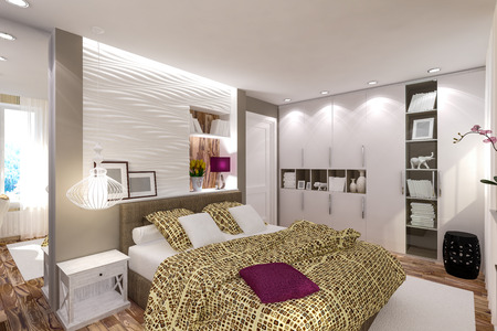 Interior Bedroom in modern style  Interior designの写真素材