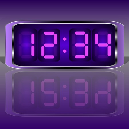 Digital Clock . Digital Uhr Nummer. Vektor illustration